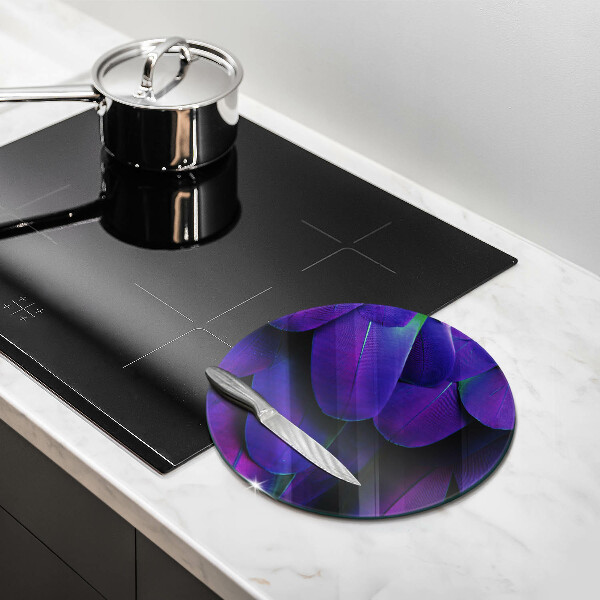 Tagliere in vetro temperato Piume al neon