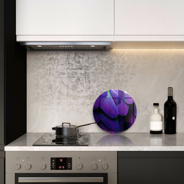 Tagliere in vetro temperato Piume al neon