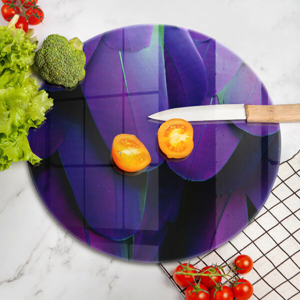 Tagliere in vetro temperato Piume al neon