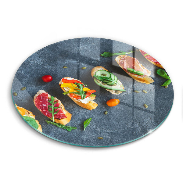 Tagliere in vetro temperato Panini Colorati