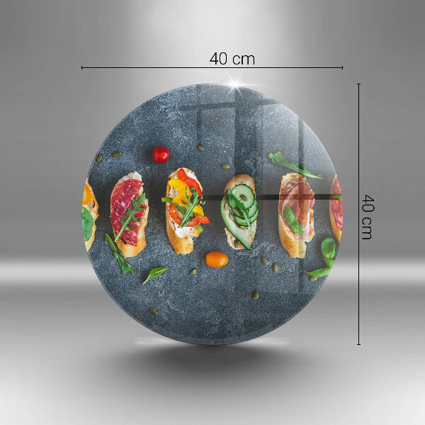Tagliere in vetro temperato Panini Colorati