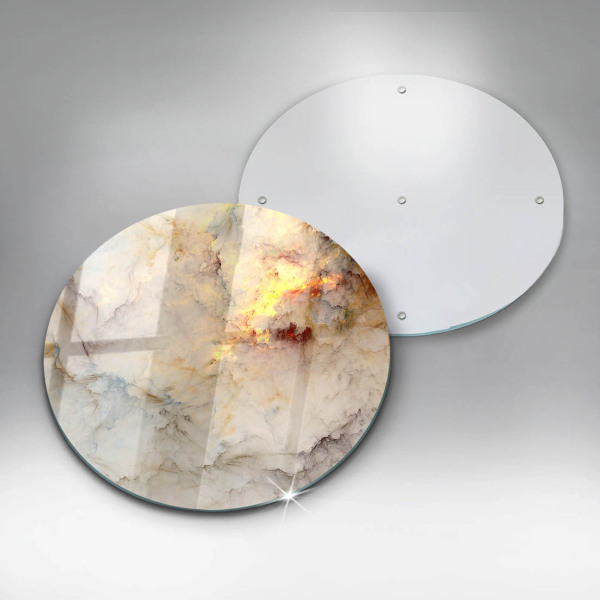 Tagliere in vetro temperato Struttura in marmo con oro