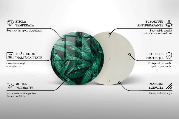 Tagliere in vetro temperato Foglie di piante