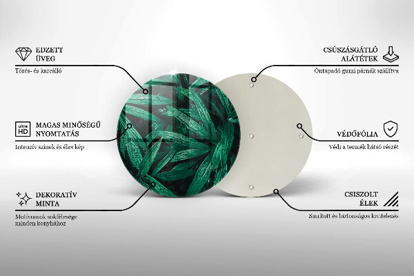 Tagliere in vetro temperato Foglie di piante