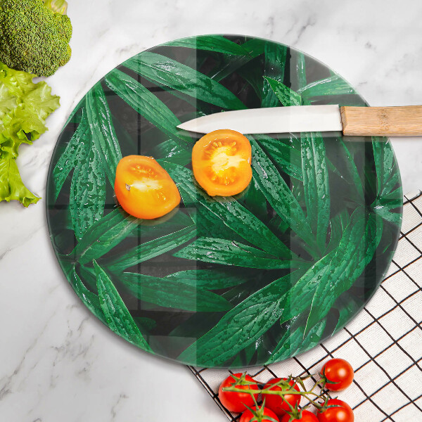 Tagliere in vetro temperato Foglie di piante