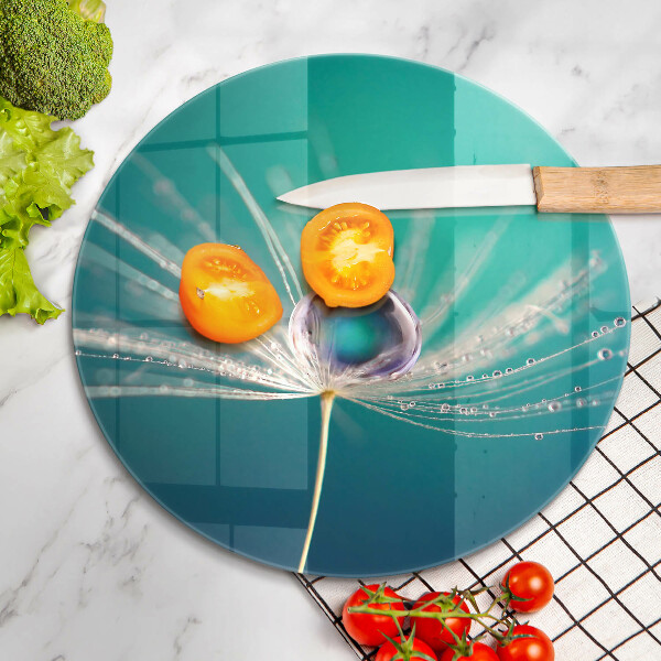 Tagliere in vetro temperato Rugiada su un dente di leone