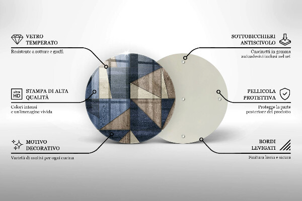 Tagliere in vetro temperato Astrazione geometrica