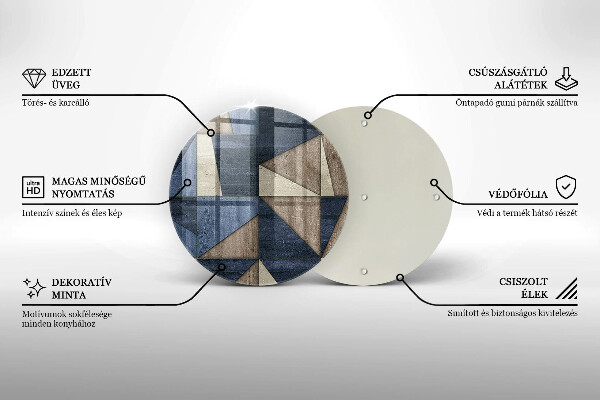 Tagliere in vetro temperato Astrazione geometrica