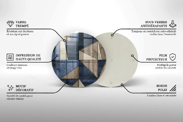 Tagliere in vetro temperato Astrazione geometrica