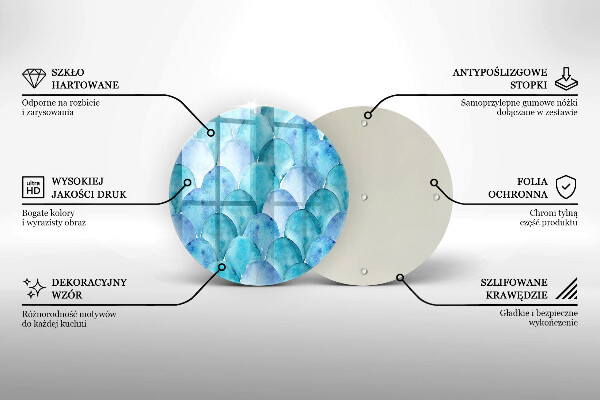 Tagliere in vetro temperato Scaglie di acquerello