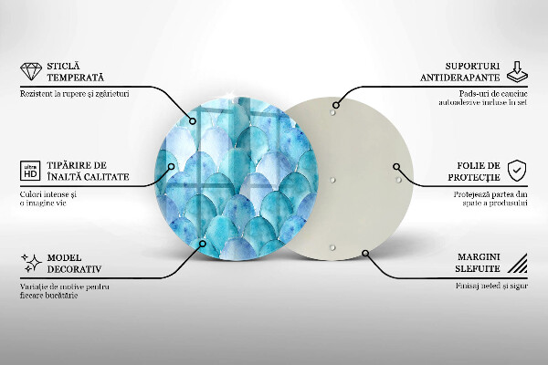 Tagliere in vetro temperato Scaglie di acquerello