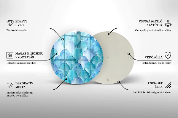 Tagliere in vetro temperato Scaglie di acquerello