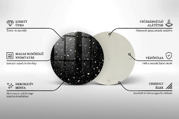 Tagliere in vetro temperato Gres scuro