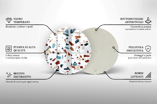 Tagliere in vetro temperato Pietra decorativa