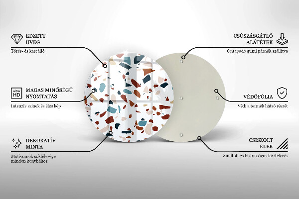 Tagliere in vetro temperato Pietra decorativa