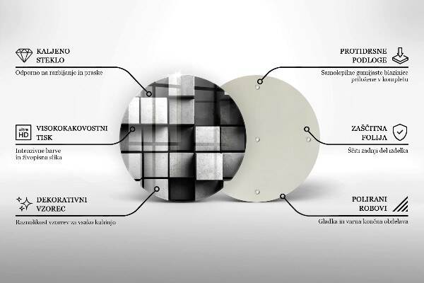 Tagliere in vetro temperato Sfondo di geometria 3D