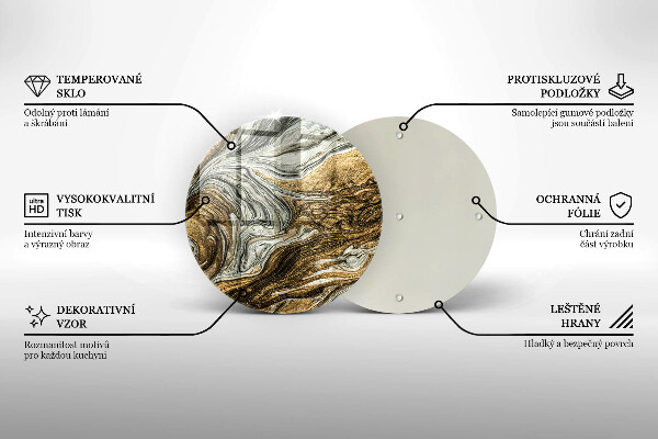 Tagliere in vetro temperato Ricca astrazione