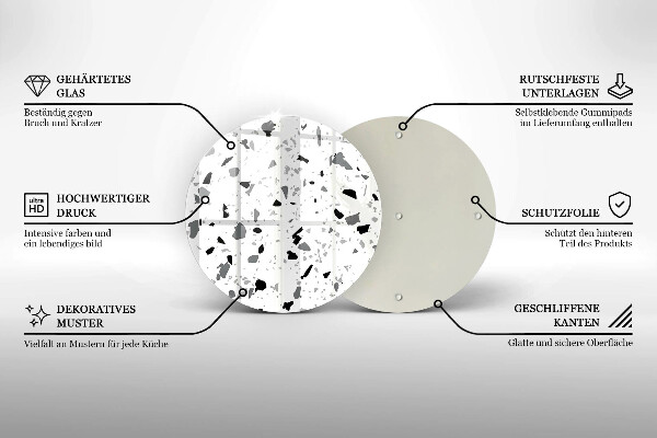 Tagliere in vetro temperato Gres decorativo