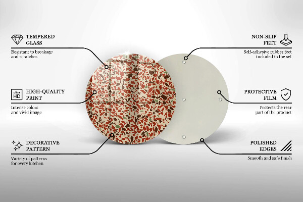 Tagliere in vetro temperato Gres pregiato