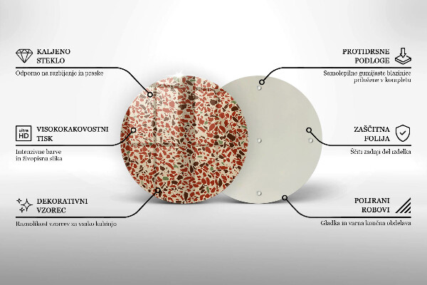 Tagliere in vetro temperato Gres pregiato