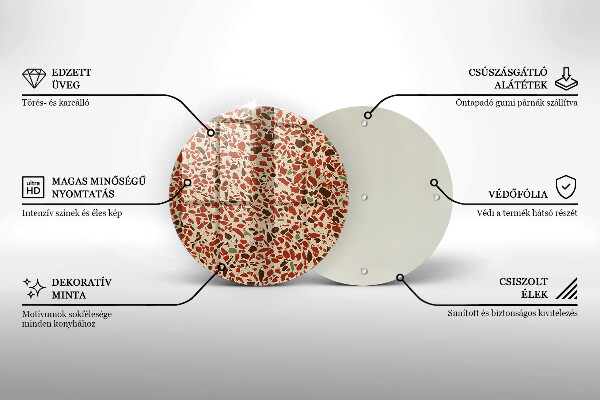Tagliere in vetro temperato Gres pregiato