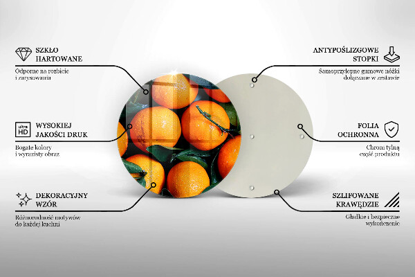 Tagliere in vetro temperato arancia