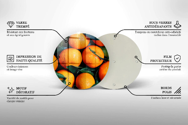 Tagliere in vetro temperato arancia