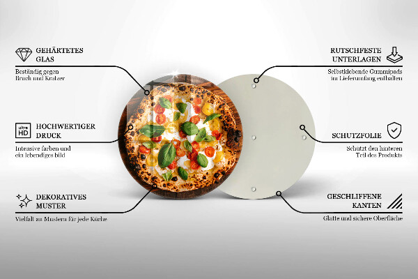 Tagliere in vetro temperato Pizza italiana