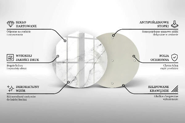 Tagliere in vetro Elegante struttura in marmo