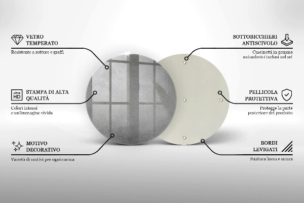 Tagliere in vetro Fondo di struttura concreta