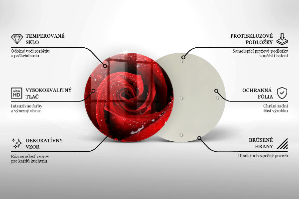 Tagliere in vetro Petali di fiori di rosa