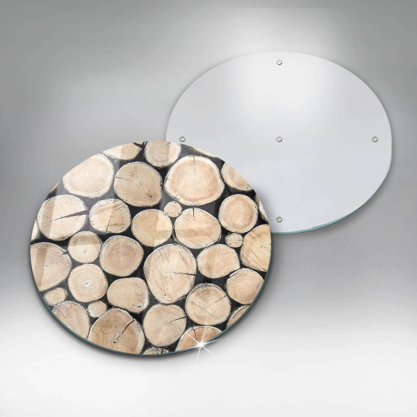 Tagliere in vetro Tronchi d'albero in legno