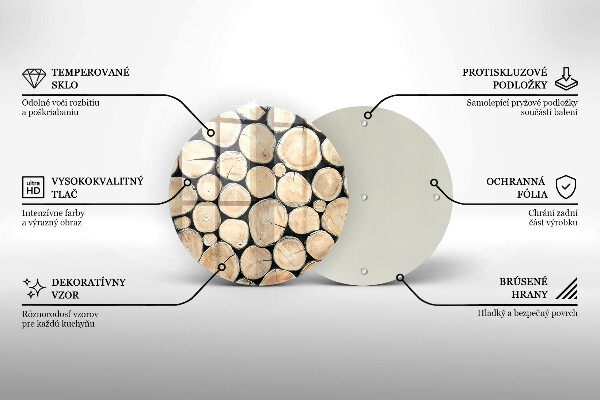 Tagliere in vetro Tronchi d'albero in legno