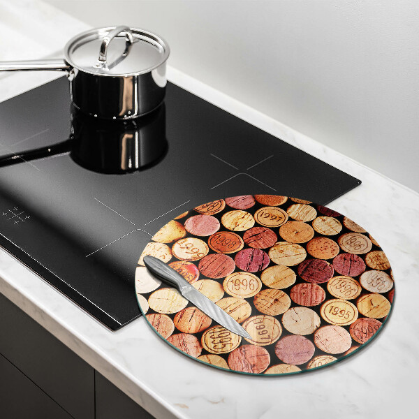 Tagliere in vetro Modello di tappi per vino