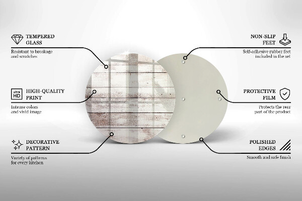 Tagliere in vetro Vecchie tavole di legno