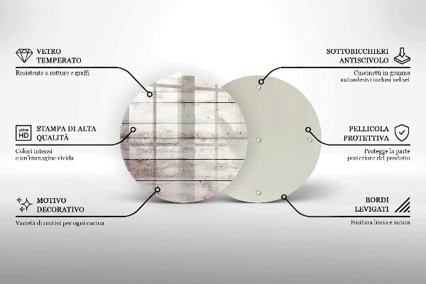 Tagliere in vetro Vecchie tavole di legno