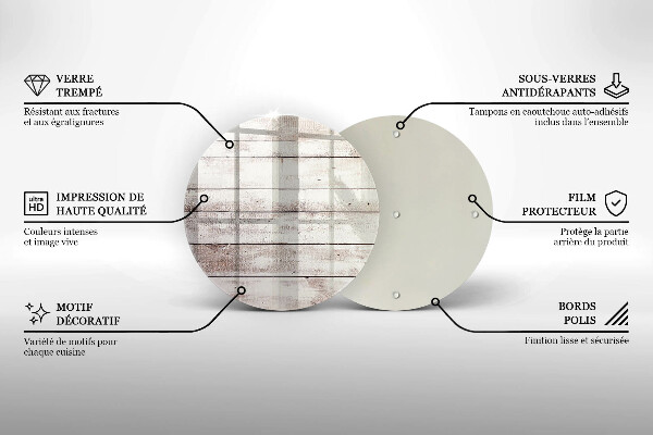 Tagliere in vetro Vecchie tavole di legno
