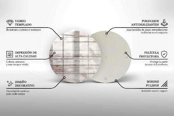 Tagliere in vetro Vecchie tavole di legno
