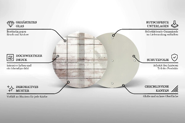 Tagliere in vetro Vecchie tavole di legno