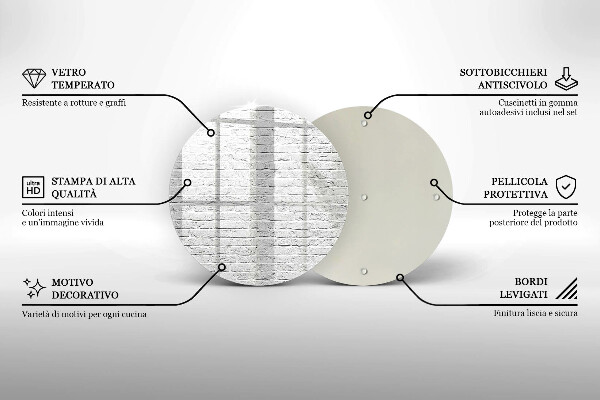 Tagliere in vetro Muro di mattoni