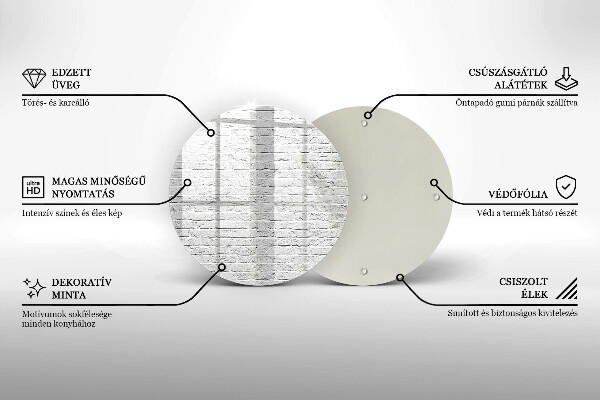 Tagliere in vetro Muro di mattoni