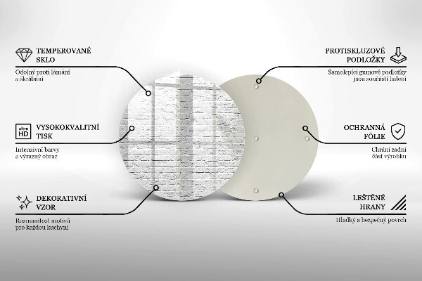 Tagliere in vetro Muro di mattoni