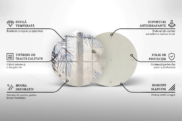 Tagliere in vetro temperato Foglie sottili