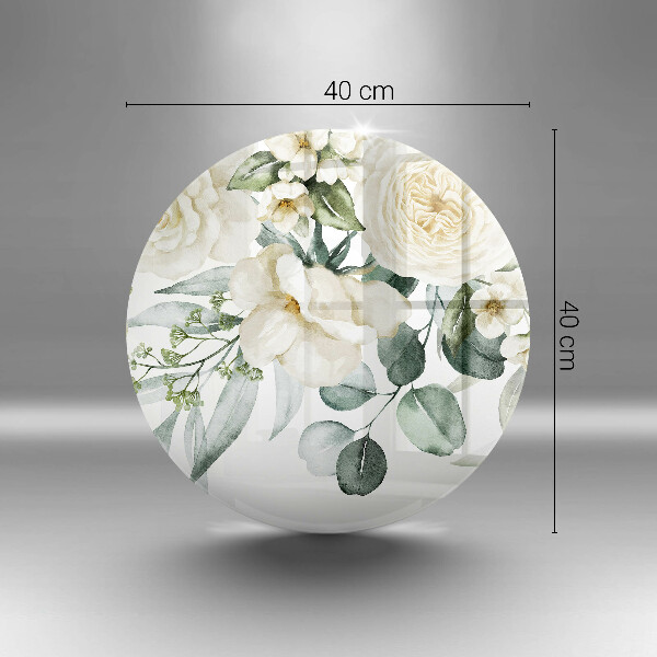 Tagliere in vetro temperato Fiori ad acquerelli