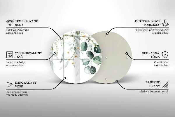 Tagliere in vetro temperato Piante ad acquerello