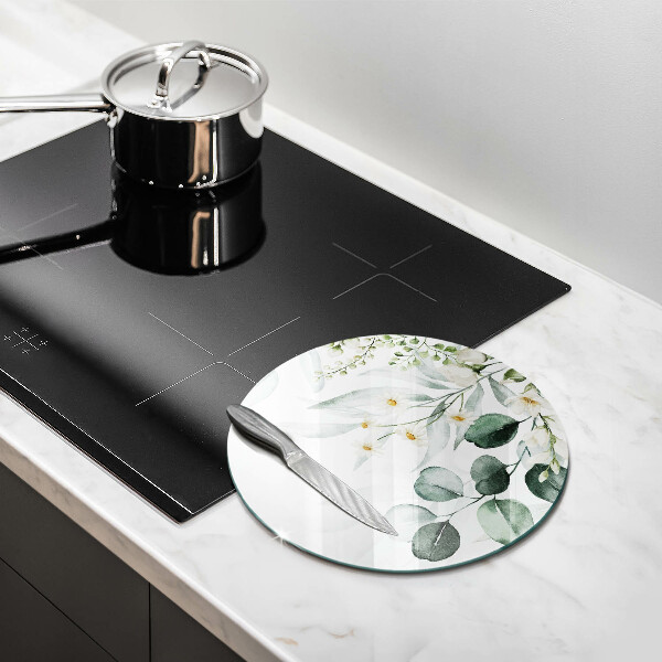 Tagliere in vetro temperato Piante ad acquerello