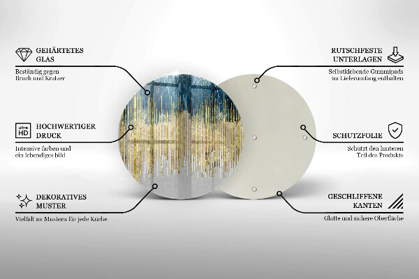 Tagliere in vetro temperato Astrazione del designer