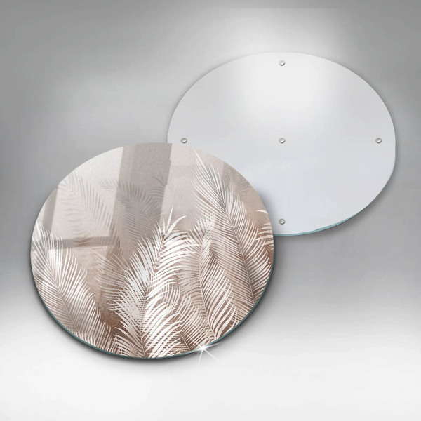 Tagliere in vetro temperato Foglie di vegetazione boho