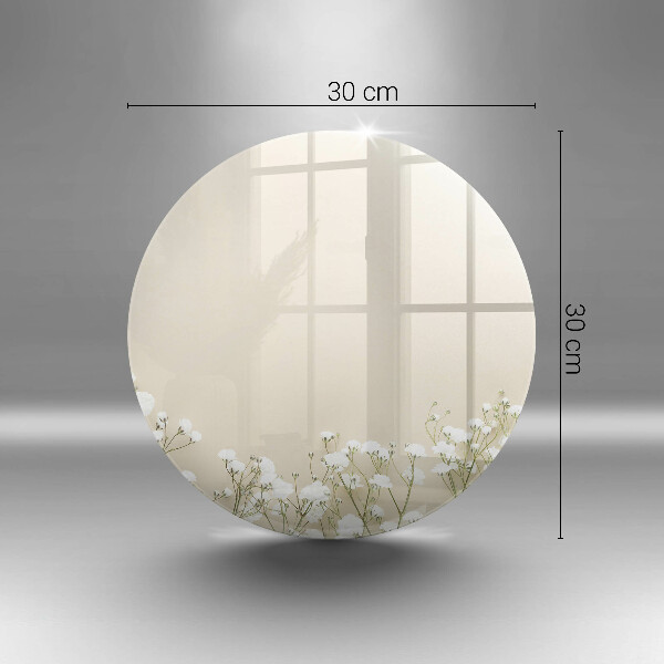 Tagliere in vetro temperato Fiori boho in gesso