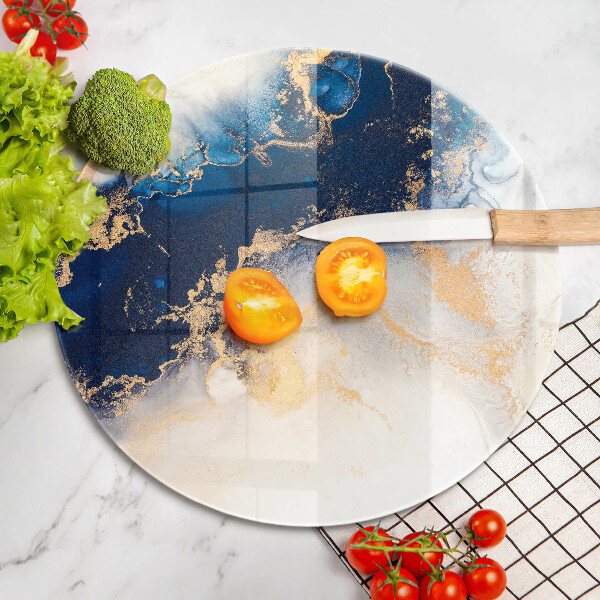 Tagliere in vetro temperato Astrazione con il blu